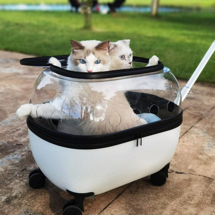 Cat Bag Portable Pet Trolley Carrier Travel Box Out and About Pet Transport Case