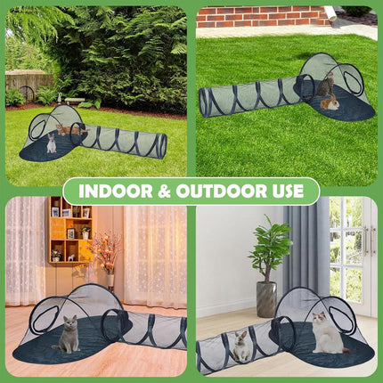 Outdoor Pet Tent Nest Foldable Cat Tunnel Playhouse Portable Shelter for Cats