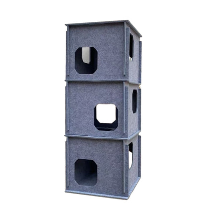 Reinforced Maze Cat Tunnel Felt Cat Nest Jenga Peekaboo Drill Hole Cat Toy