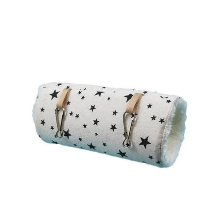 Pet Tunnel Hammock Linen Plush Cotton Cage Hanging Guinea Pig Hamster Warm Sleep - Aimall