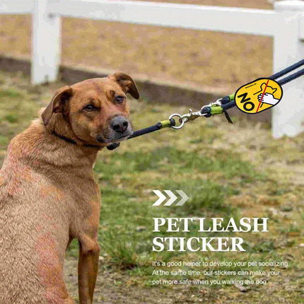 No Touching Dog Warning Tags Velcro Leash Signs 2 Pack