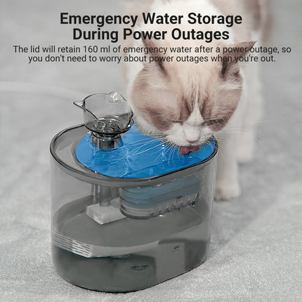 2.2L Automatic Pet Water Fountain Quiet Cat Dog Drinking Dispenser with Filter