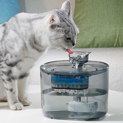 2.2L Automatic Pet Water Fountain Quiet Cat Dog Drinking Dispenser with Filter