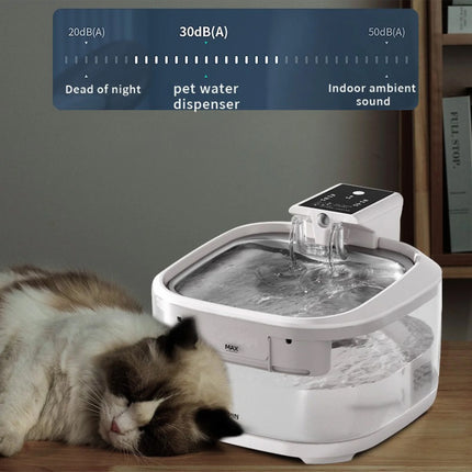 4.5L Wireless Pet Water Fountain Rechargeable Quiet Cat Dog Dispenser Filter
