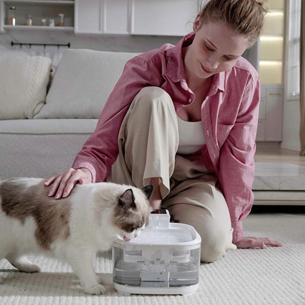 4.5L Wireless Pet Water Fountain Rechargeable Quiet Cat Dog Dispenser Filter