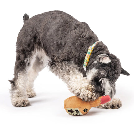 Dog Squeaky Toy Plush Wine Bottle Stuffed Chew Toy Sound Pet Play Supplies Use