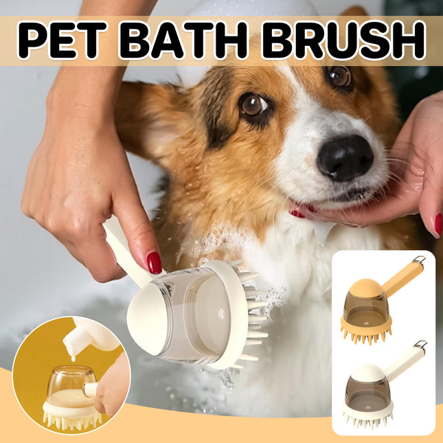 Pet Bath Brush Dog Massage Brush Press to Dispense Liquid Pet Grooming Tools