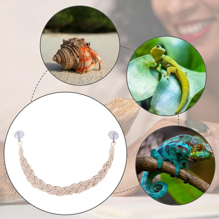 1PC Pet Climbing Gear Suspension Bridge Rope Swing for Reptiles Hermit Crabs