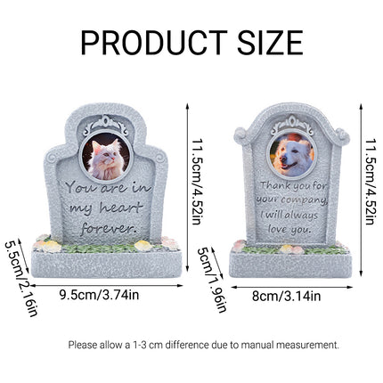 Pet Commemorative Resin Tombstone Cat Dog Funeral Ornament Animal Spirit Tablet