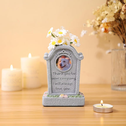 Pet Commemorative Resin Tombstone Cat Dog Funeral Ornament Animal Spirit Tablet