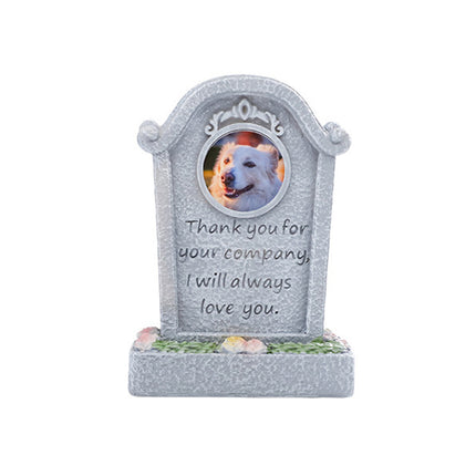 Pet Commemorative Resin Tombstone Cat Dog Funeral Ornament Animal Spirit Tablet