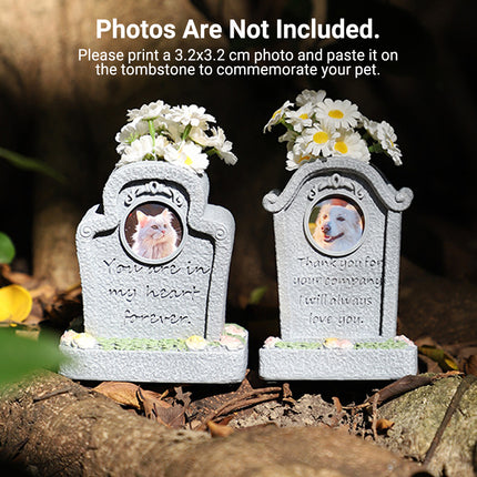 Pet Commemorative Resin Tombstone Cat Dog Funeral Ornament Animal Spirit Tablet