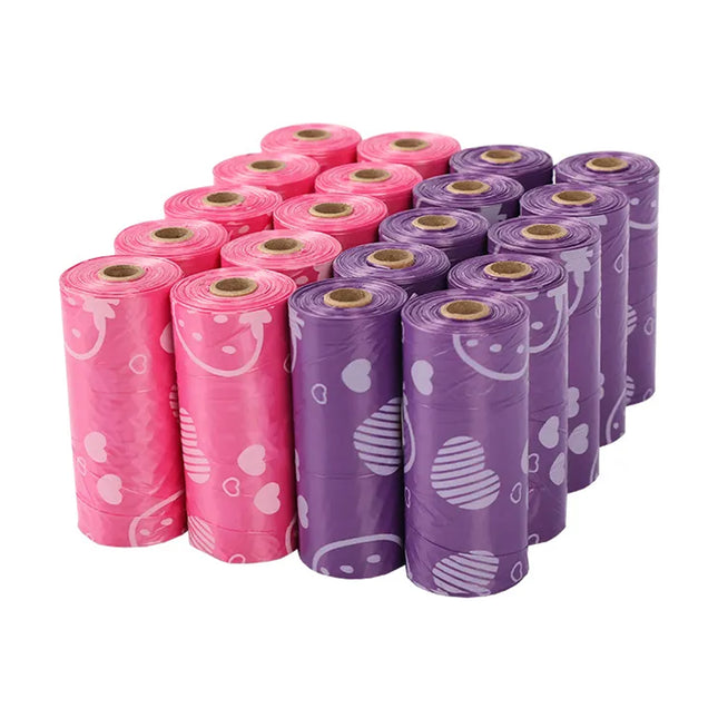 8 Rolls Pet Poop Bag Garbage Bags Biodegradable Leakproof Tear-Resistant Use
