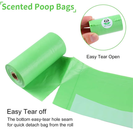 Pet Poop Bags Eco Friendly Biodegradable Dog Waste Bags 24Rolls / 360Bags