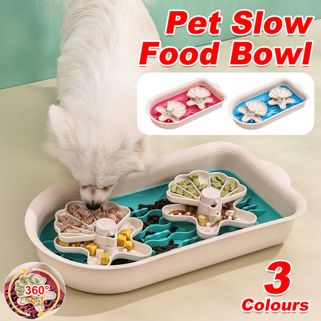 Dog Feeding Bowl Slow Food Dish Anti Gulp Pet Feeder Non Slip Dog Basin Puppy