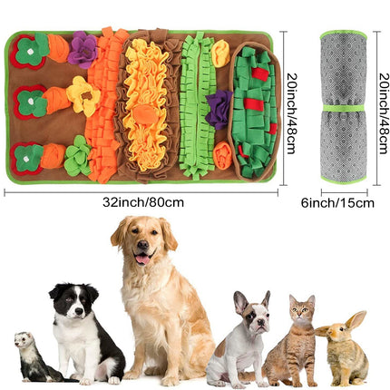 Pet Snuffle Mat Dog Hiding Toy Washable Interactive Puzzle Mat Boredom Relief