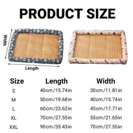 Summer Pet Mat Cooling Kennel Mat Breathable Cat Dog Bed Soft Washable Cushion