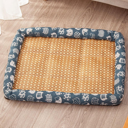 Summer Pet Mat Cooling Kennel Mat Breathable Cat Dog Bed Soft Washable Cushion