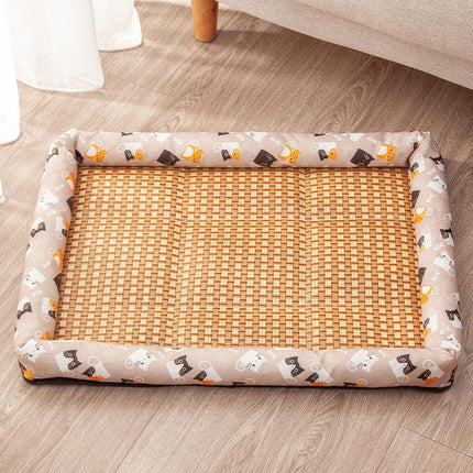 Summer Pet Mat Cooling Kennel Mat Breathable Cat Dog Bed Soft Washable Cushion
