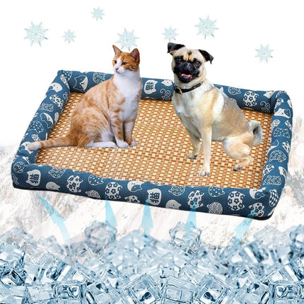 Summer Pet Mat Cooling Kennel Mat Breathable Cat Dog Bed Soft Washable Cushion