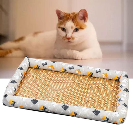 Summer Pet Mat Cooling Kennel Mat Breathable Cat Dog Bed Soft Washable Cushion