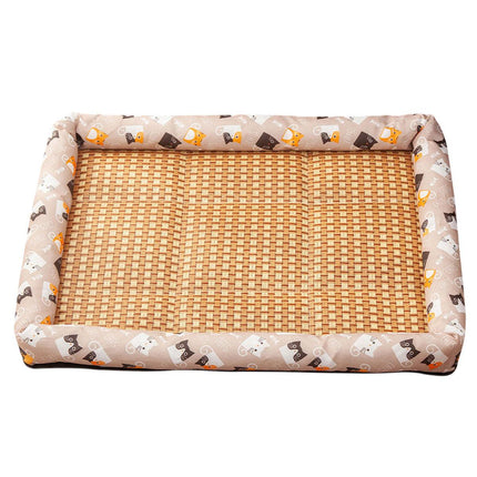 Summer Pet Mat Cooling Kennel Mat Breathable Cat Dog Bed Soft Washable Cushion