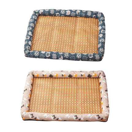 Summer Pet Mat Cooling Kennel Mat Breathable Cat Dog Bed Soft Washable Cushion