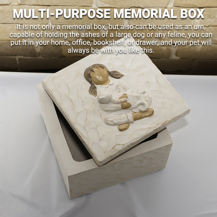 Resin Animal Pet Urn For Dogs Cats Moistureproof Memorial Storage For Pet Ashes