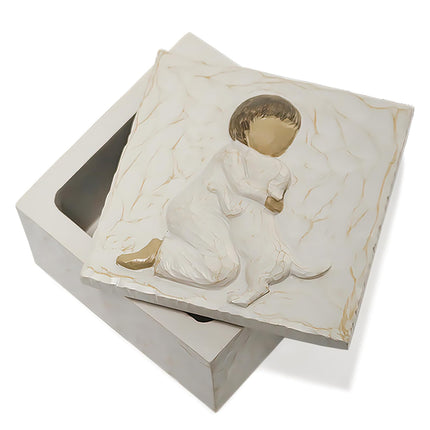 Resin Animal Pet Urn For Dogs Cats Moistureproof Memorial Storage For Pet Ashes