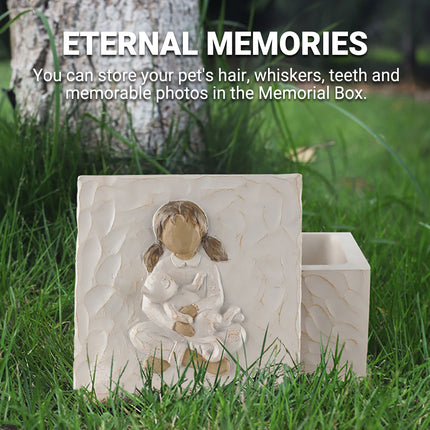 Resin Animal Pet Urn For Dogs Cats Moistureproof Memorial Storage For Pet Ashes