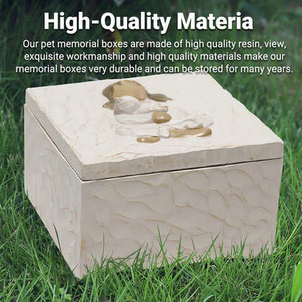 Resin Animal Pet Urn For Dogs Cats Moistureproof Memorial Storage For Pet Ashes
