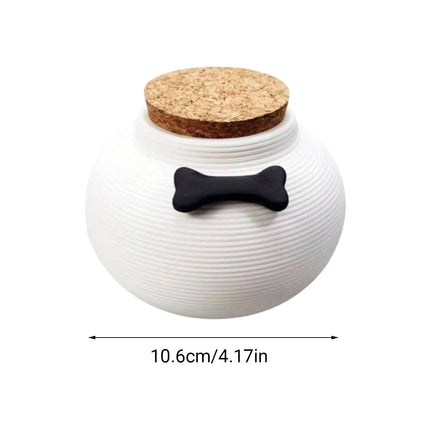Ceramic Pet Memorial Urn with Cork Lid 2 Colours