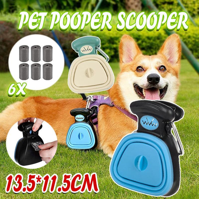 Pet Pooper Scooper Poop Scoop Dog Cat Waste Removal Foldable Pick Up Cleaner - Aimall