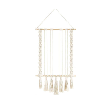 Hanging Photo Display with 30 Wood Clips Macrame Cotton Rope Wall Hanging Picture