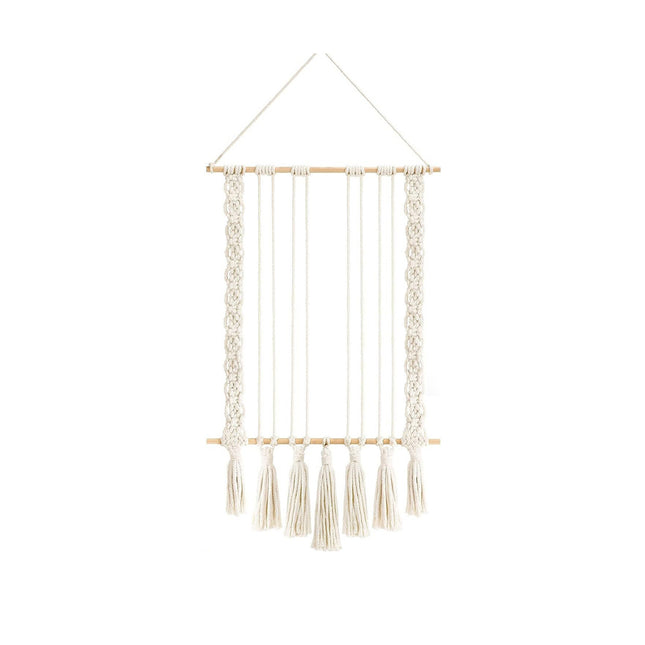 Hanging Photo Display with 30 Wood Clips Macrame Cotton Rope Wall Hanging Picture