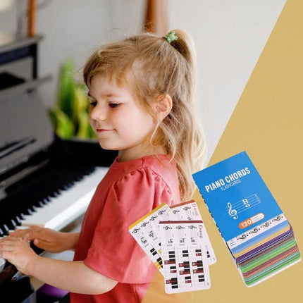 Portable Colorful Beginner Piano Chord Chart Piano Fingering Chart Easy To Read