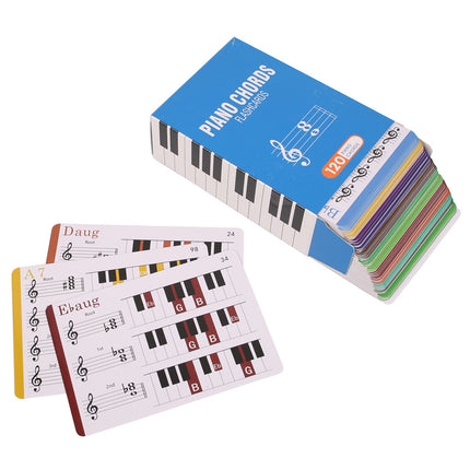 Portable Colorful Beginner Piano Chord Chart Piano Fingering Chart Easy To Read