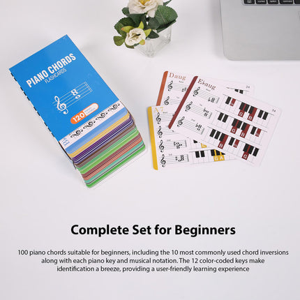 Portable Colorful Beginner Piano Chord Chart Piano Fingering Chart Easy To Read