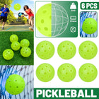 Pickleball Set 6PCS 74MM 40Hole Outdoor BallsTournament Training Sports Game