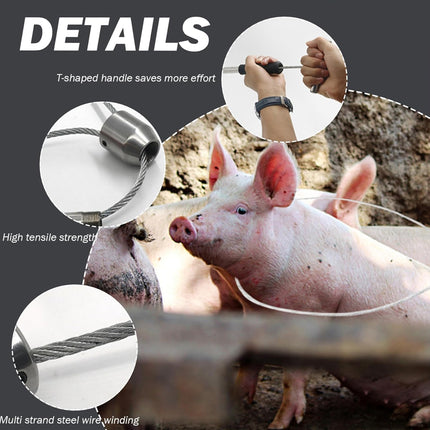 Stainless Steel Telescopic Pig Sheathing Pig Grabber Livestock Farm Tool for Pig