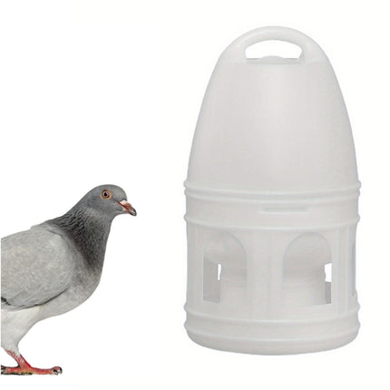 3L Pigeon Drinker White Plastic Drinking Pot Carrier Bird Water Dispenser Feeder