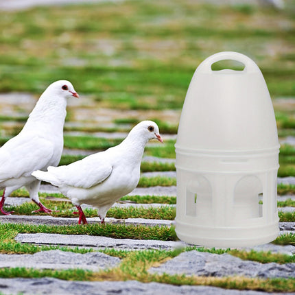 3L Pigeon Drinker White Plastic Drinking Pot Carrier Bird Water Dispenser Feeder
