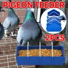 2PCS Plastic Pigeon Feeder Trough Durable Weather Resistant for Poultry Feeding
