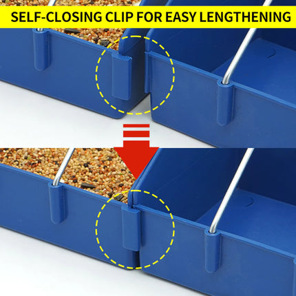 2PCS Plastic Pigeon Feeder Trough Durable Weather Resistant for Poultry Feeding