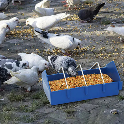 2PCS Plastic Pigeon Feeder Trough Durable Weather Resistant for Poultry Feeding
