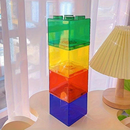 6pcs Stackable Building Blocks Coin Bank Toy Savings Jar Gift for Young Users