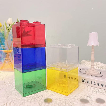 6pcs Stackable Building Blocks Coin Bank Toy Savings Jar Gift for Young Users