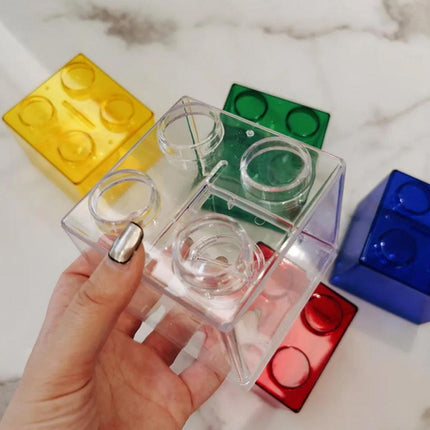 6pcs Stackable Building Blocks Coin Bank Toy Savings Jar Gift for Young Users
