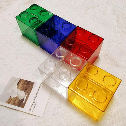 6pcs Stackable Building Blocks Coin Bank Toy Savings Jar Gift for Young Users