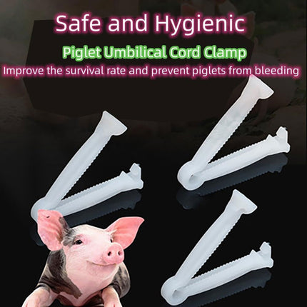 Piglet Umbilical Cord Clips Umbilical Cord Protectors Farm Use Supplies 100pcs